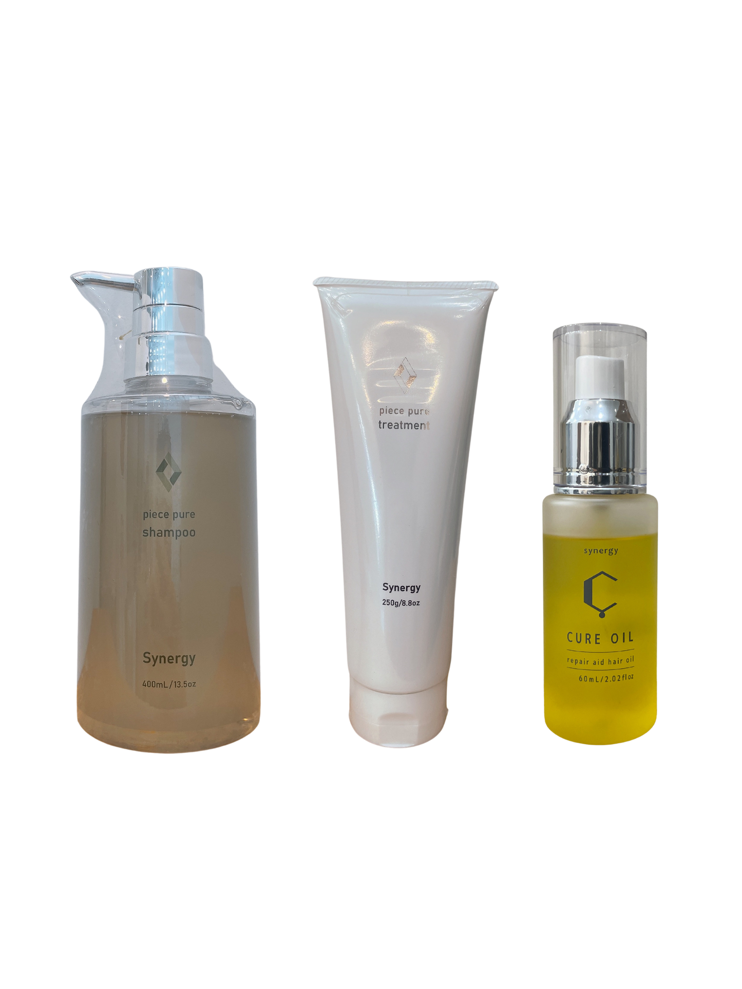 【髪質改善ダメージケアセット】シナジーピースピュアシャンプー400ml +ピースピュアトリートメント250ml+キュアオイル